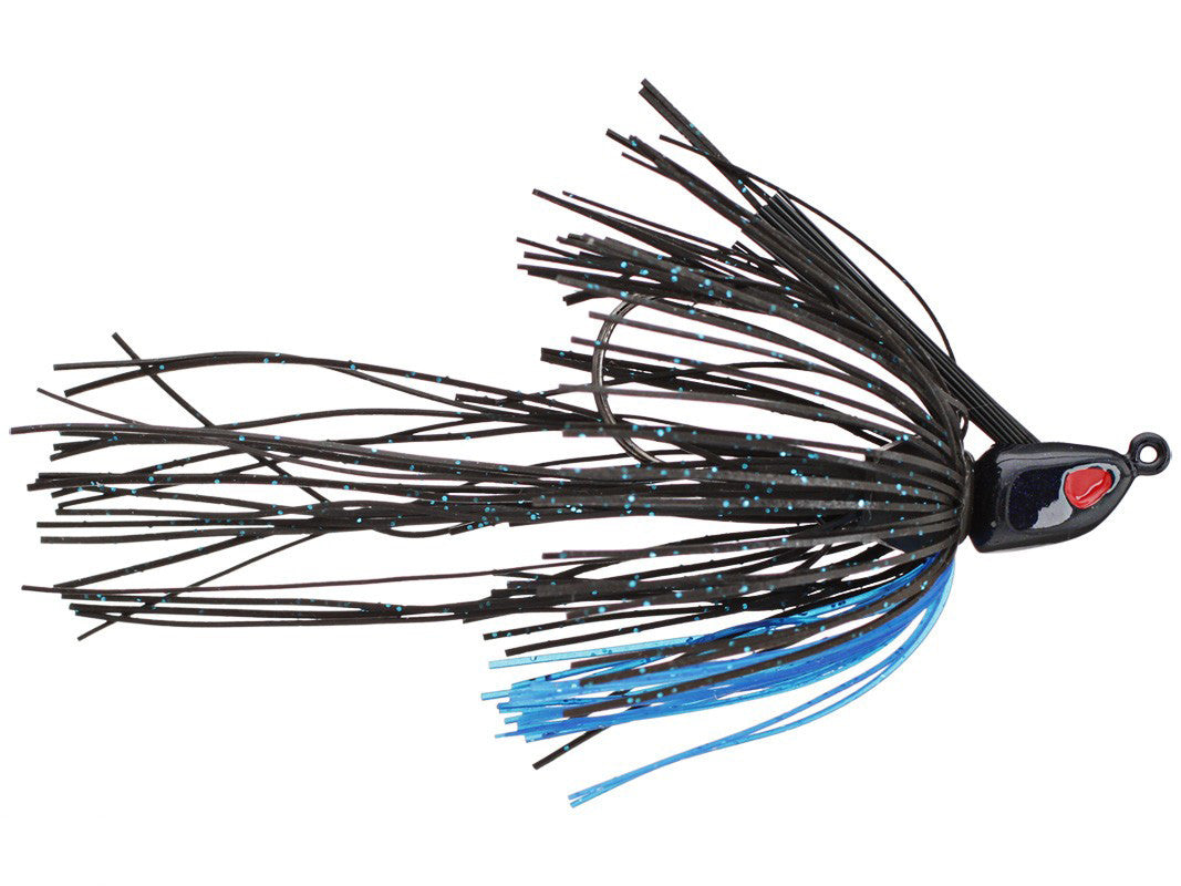 Dirty Jigs Swim Jig - Black & Blue 1/4oz With VMC Hook For Bass Fishing